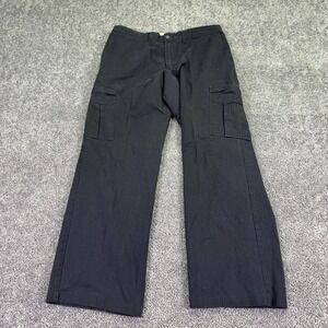 Dickies Cargo Pants Mens 38x34 Black Straight Workwear Pockets Logo Outdoors